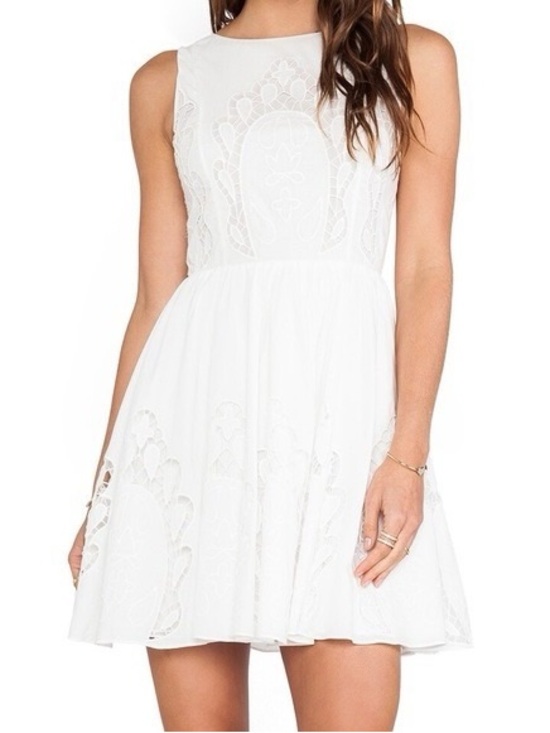 Alice + Olivia Dresses & Skirts - Alice + Olivia White Lace Fit & Flare dress